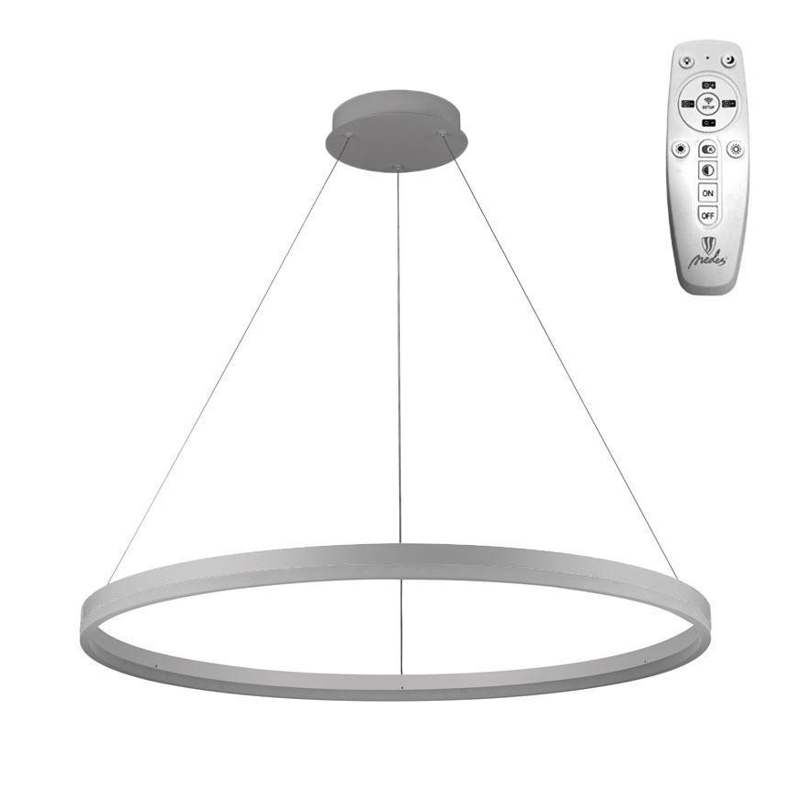 Brilagi - LED Димируем пендел CIRCLE LED/55W/230V 3000-6500K сребрист + дистанционно управление