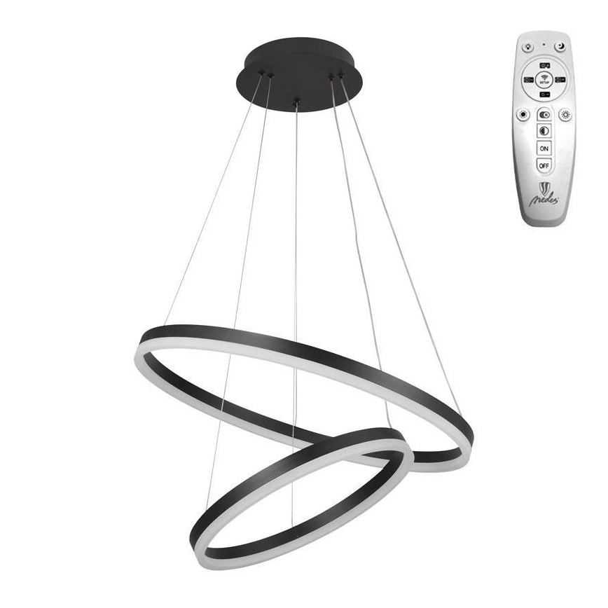Brilagi - LED Димируем пендел CIRCLE LED/70W/230V 3000-6500K черен + дистанционно управление