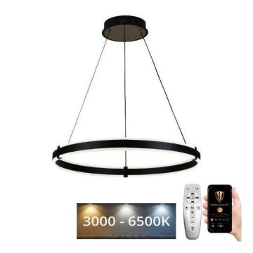Brilagi - LED Димируем пендел CIRCLE LED/85W/230V 3000-6500K черен + дистанционно управление