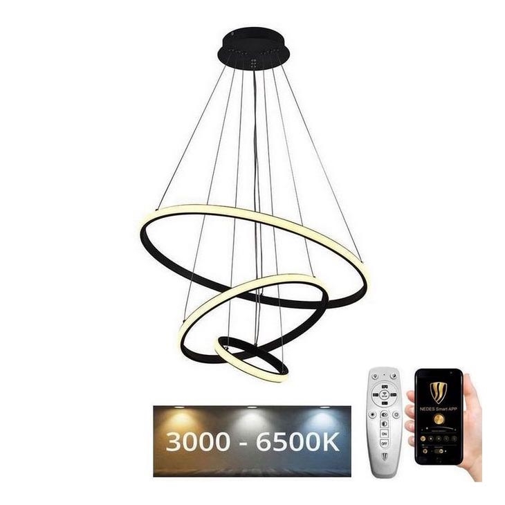 Brilagi - LED Димируем пендел CIRCLE LED/90W/230V 3000-6500K + дистанционно управление