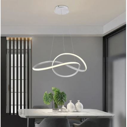 Brilagi - LED Димируем пендел COSMOWAVE LED/70W/230V 3000-6500K бял + дистанционно управление