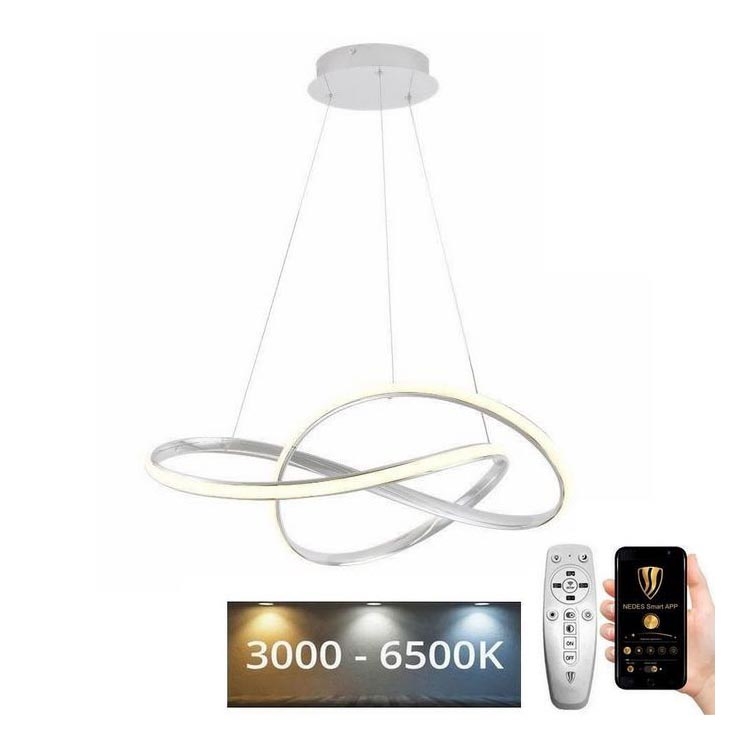 Brilagi - LED Димируем пендел COSMOWAVE LED/70W/230V 3000-6500K бял + дистанционно управление