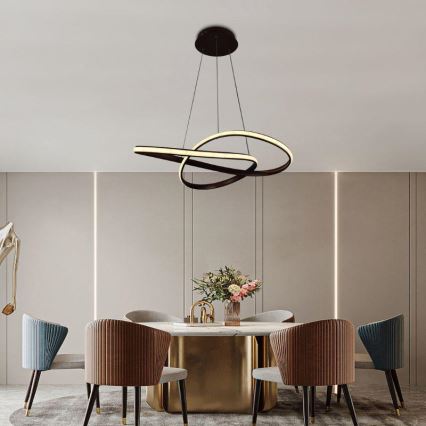 Brilagi - LED Димируем пендел COSMOWAVE LED/70W/230V 3000-6500K кафяв + дистанционно управление