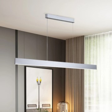 Brilagi - LED Димируем пендел SLEEKLINE SMART LED/40W/230V 3000-6000K Wi-Fi Tuya сребрист + дистанционно управление