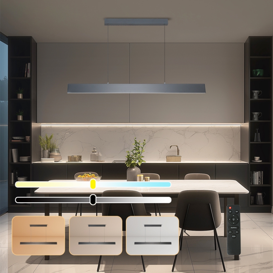 Brilagi - LED Димируем пендел SLIMLINE LED/40W/230V 3000-6000K антрацит + дистанционно управление