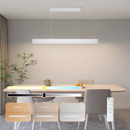 Brilagi - LED Димируем пендел SLIMLINE LED/40W/230V 3000-6000K бял + дистанционно управление