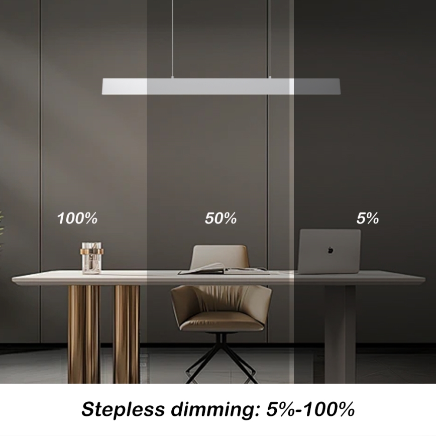 Brilagi - LED Димируем пендел SLIMLINE LED/40W/230V 3000-6000K бял + дистанционно управление