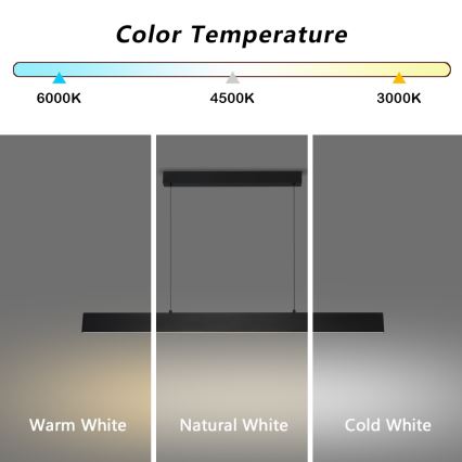 Brilagi - LED Димируем пендел SLIMLINE LED/40W/230V 3000-6000K черен + дистанционно управление