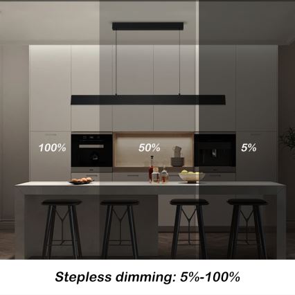 Brilagi - LED Димируем пендел SLIMLINE LED/40W/230V 3000-6000K черен + дистанционно управление