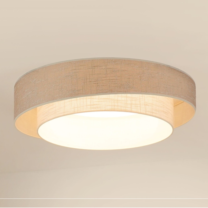 Brilagi - LED Димируем плафон DOVER SHINE LED/24W/230V 3000/4000/6500K сив/кремав + дистанционно управление