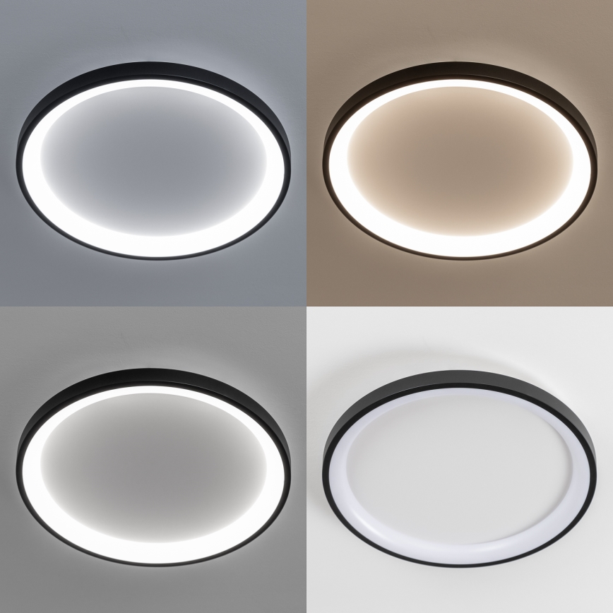 Brilagi - LED димируем тънък таванен плафон FALCON SLIM LED/42W/230V 3000-6500K Ø 50 см черен + с дистанционно управление