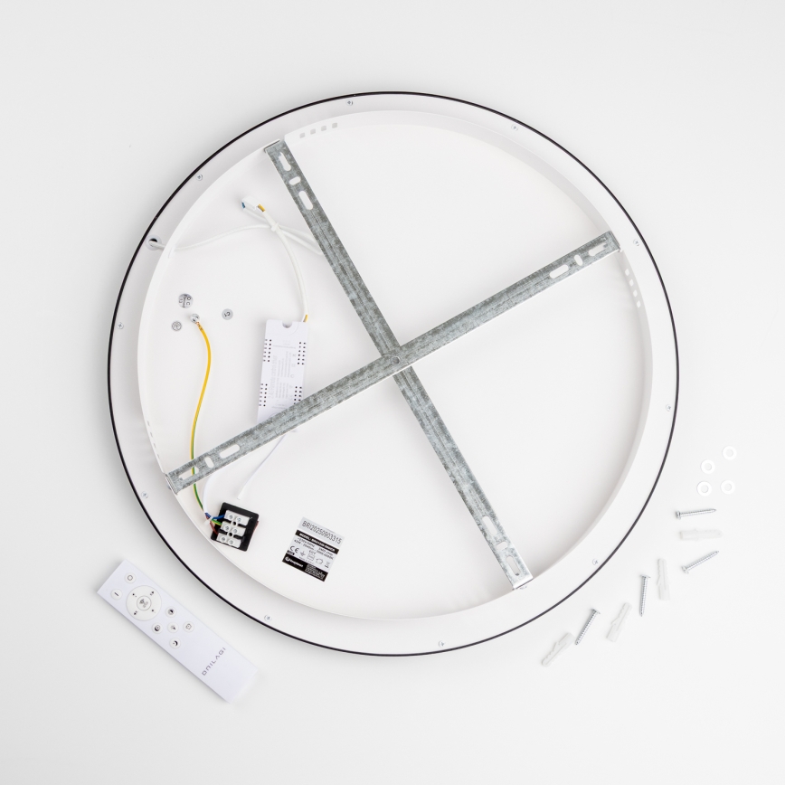 Brilagi - LED димируем тънък таванен плафон FALCON SLIM LED/42W/230V 3000-6500K Ø 50 см черен + с дистанционно управление