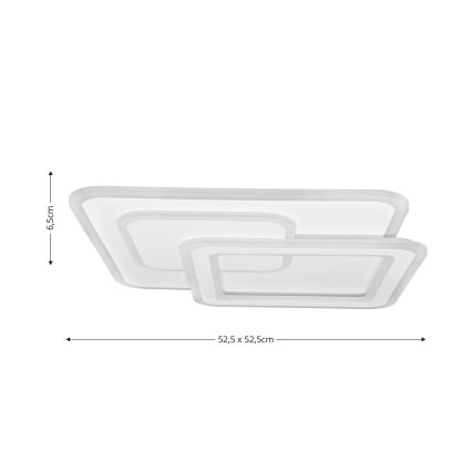 Brilagi - LED Димируем плафон MODERN LED/80W/230V 2700-6500K 52,5x52,5 см + дистанционно управление