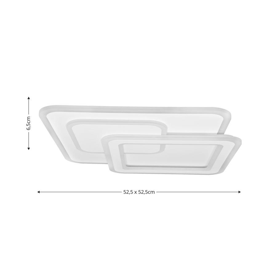 Brilagi - LED Димируем плафон MODERN LED/80W/230V 2700-6500K 52,5x52,5 см + дистанционно управление