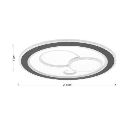 Brilagi - LED Димируем плафон MODERN LED/89W/230V 2700-6500K Ø 47 см + дистанционно управление