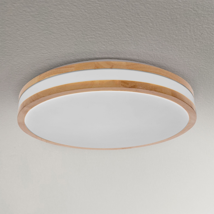 Brilagi - LED Димируем плафон MOLINA LED/48W/230V 3000-6500K дъб Ø 38 см + дистанционно управление