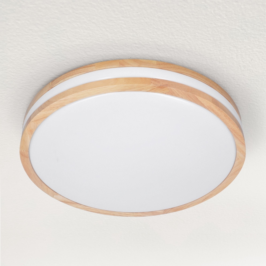 Brilagi - LED Димируем плафон MOLINA LED/48W/230V 3000-6500K дъб Ø 38 см + дистанционно управление