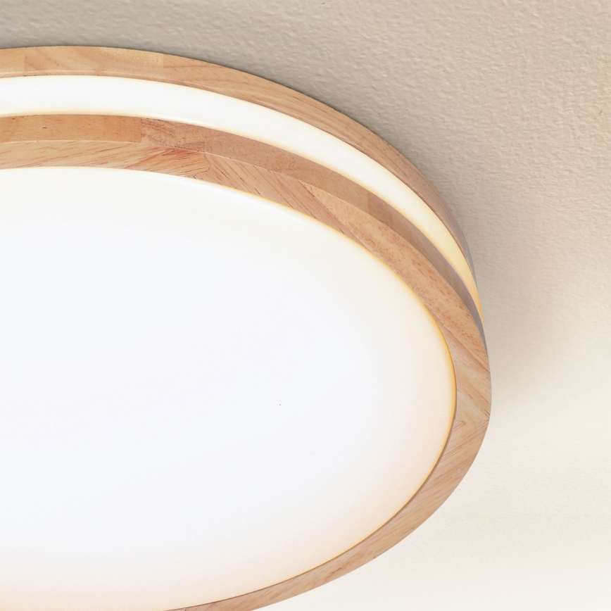 Brilagi - LED Димируем плафон MOLINA LED/48W/230V 3000-6500K дъб Ø 38 см + дистанционно управление