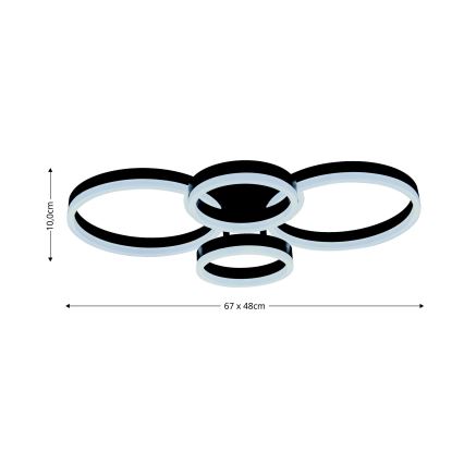 Brilagi - LED Димируем плафон ORBITS LED/49W/230V 3000/4000/6000K + дистанционно управление