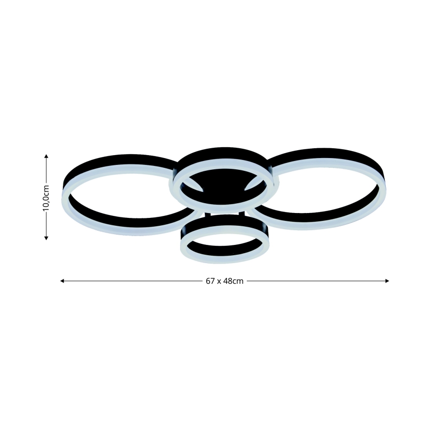 Brilagi - LED Димируем плафон ORBITS LED/49W/230V 3000/4000/6000K + дистанционно управление