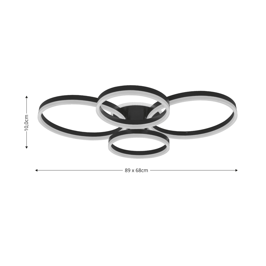 Brilagi - LED Димируем плафон ORBITS LED/52W/230V 3000/4000/6000K + дистанционно управление