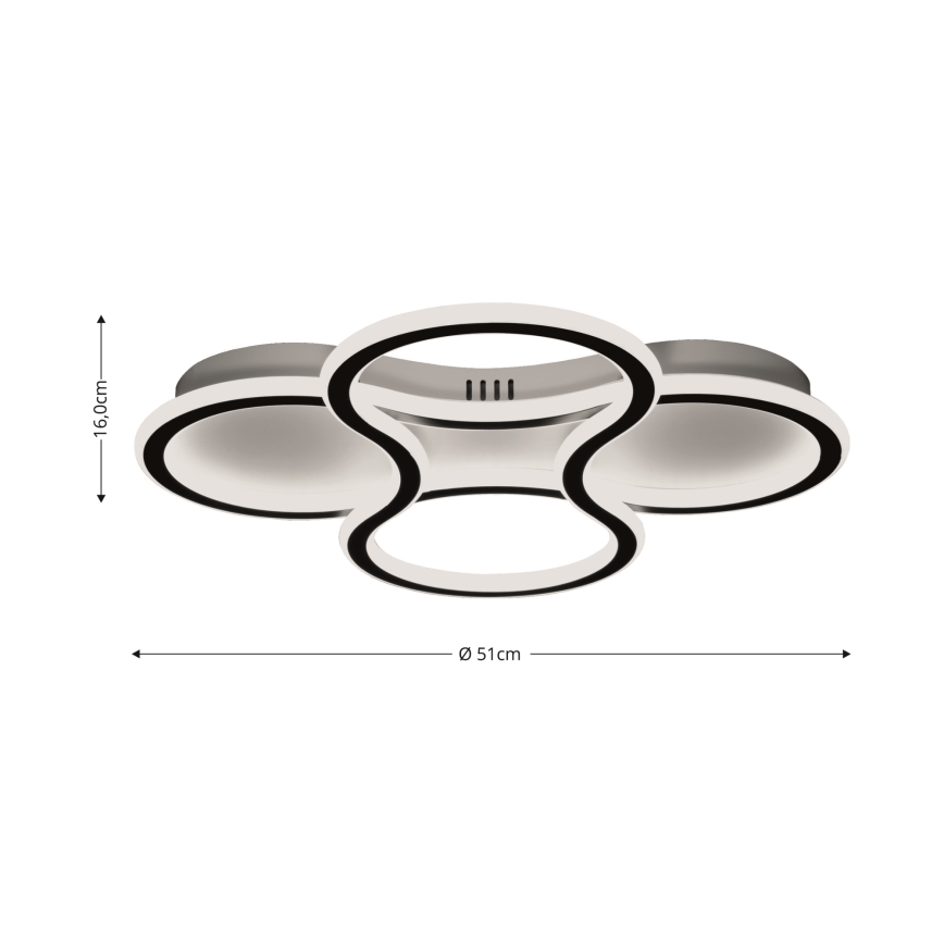 Brilagi - LED Димируем плафон ORELLI LED/53W/230V 3000/4000/6000K + дистанционно управление