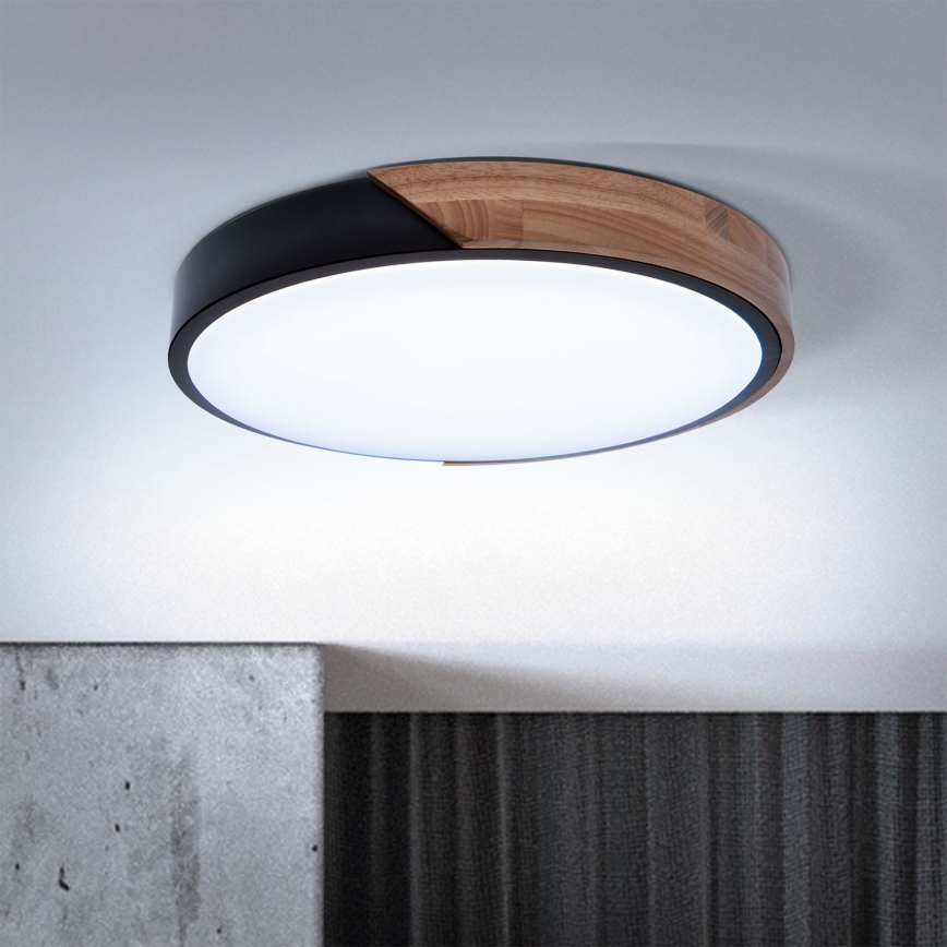 Brilagi - LED Димируем плафон PILANA LED/48W/230V 3000-6500K дъб Ø 40 см + дистанционно управление