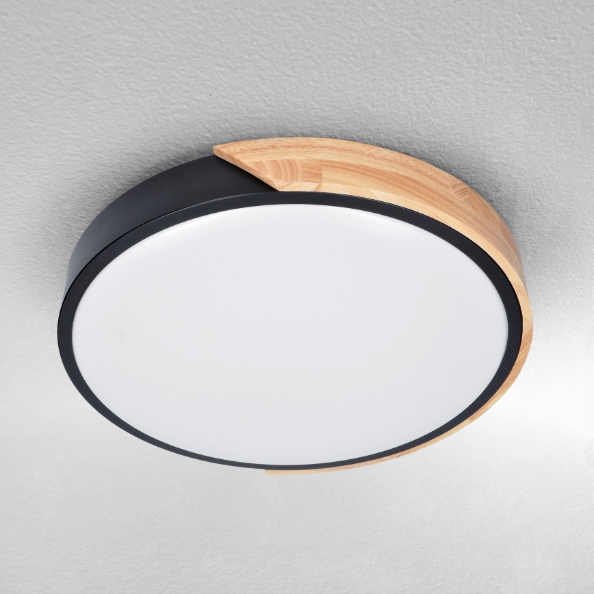 Brilagi - LED Димируем плафон PILANA LED/48W/230V 3000-6500K дъб Ø 40 см + дистанционно управление