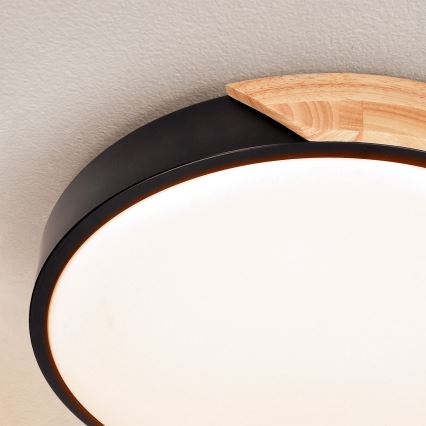 Brilagi - LED Димируем плафон PILANA LED/48W/230V 3000-6500K дъб Ø 40 см + дистанционно управление