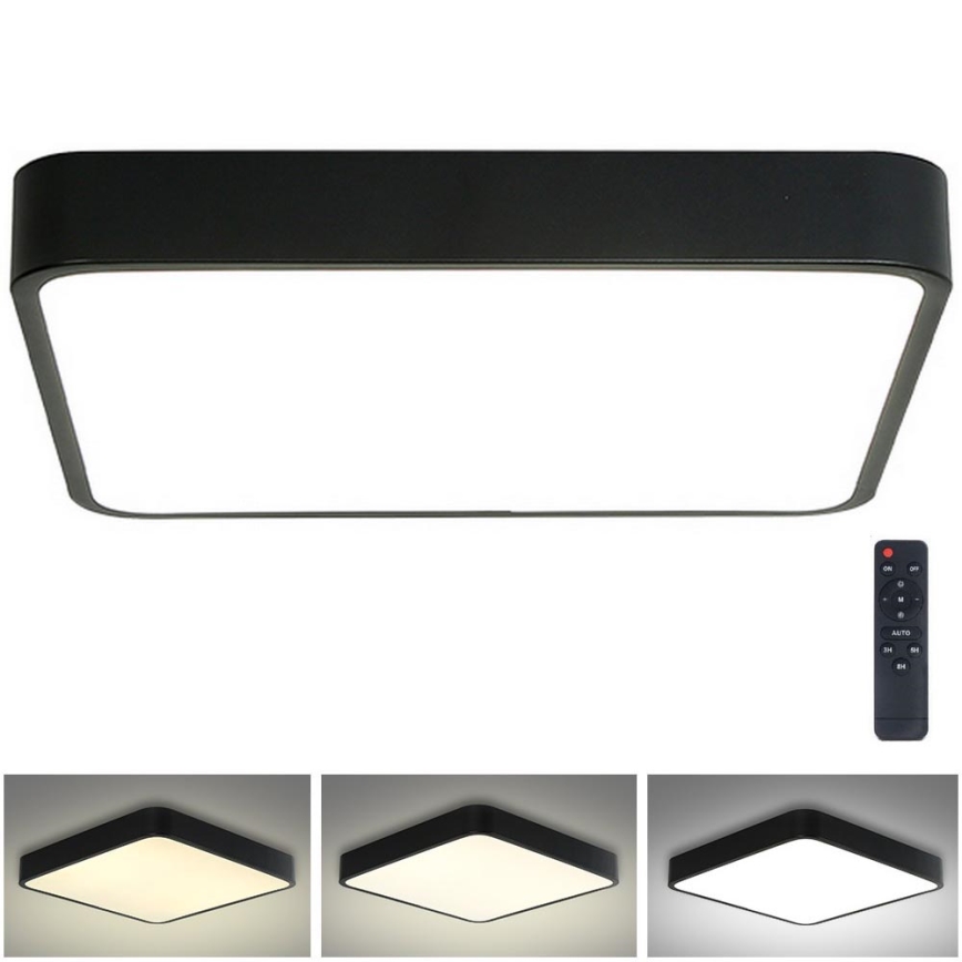 Brilagi - LED Димируем плафон POOL LED/48W/230V 3000-6000K 50x50 см черен + дистанционно управление