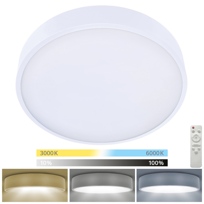 Brilagi - LED Димируем плафон POOL SMART LED/48W/230V 3000-6000K 40 см + дистанционно управление бял