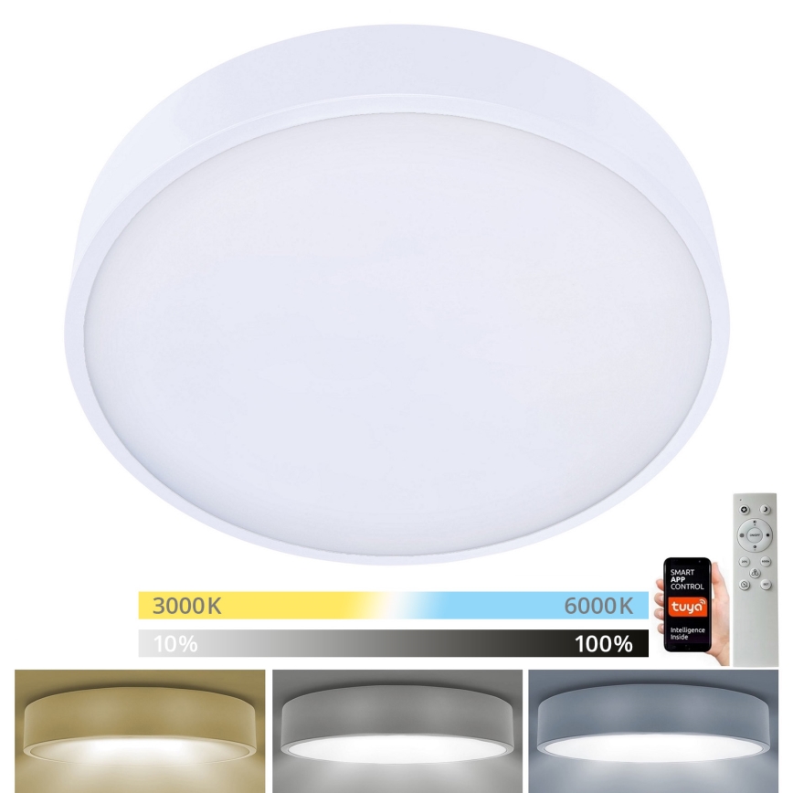 Brilagi - LED Димируем плафон POOL SMART LED/48W/230V 40 см 3000-6000K Wi-Fi Tuya + дистанционно управление бял