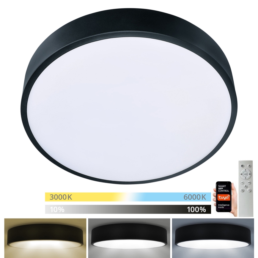 Brilagi - LED Димируем плафон POOL SMART LED/48W/230V 40 см 3000-6000K Wi-Fi Tuya + дистанционно управление черен