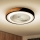 Brilagi - LED Димируем плафон с вентилатор LED/30W/230V 3000-6500K черен/дъб + дистанционно управление