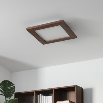 Brilagi - LED Димируем плафон SLIMFRAME WOOD LED/25W/230V 34x34 см 3000-6000K тъмнокафяв + дистанционно управление