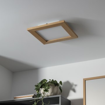 Brilagi - LED Димируем плафон SLIMFRAME WOOD LED/25W/230V 34x34 см 3000-6000K кафяв + дистанционно управление