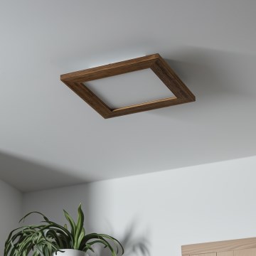 Brilagi - LED Димируем плафон SLIMFRAME WOOD LED/25W/230V 34x34 см 3000-6000K кафяв + дистанционно управление