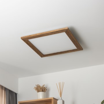 Brilagi - LED Димируем плафон SLIMFRAME WOOD LED/36W/230V 49,5x49,5 см 3000-6000K кафяв + дистанционно управление
