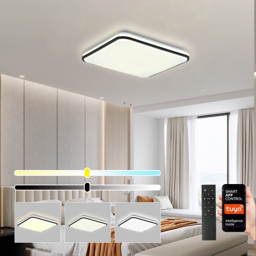 Brilagi - LED Димируем плафон SMART LED/36W/230V 3000-6000K 45x45 см Wi-Fi Tuya + дистанционно управление