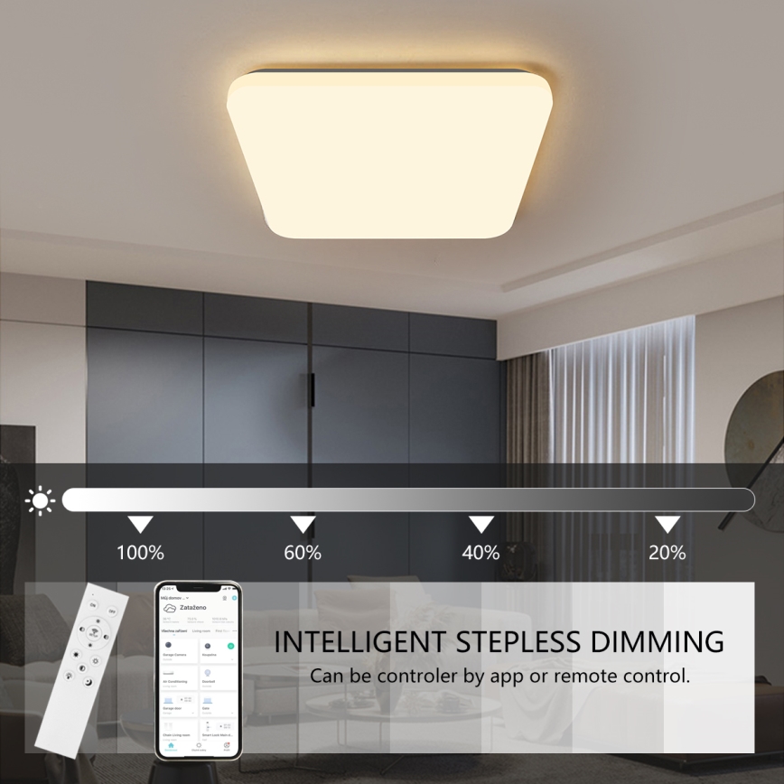 Brilagi - LED Димируем плафон SMART LED/36W/230V 2700-6500K Wi-Fi Tuya + дистанционно управление