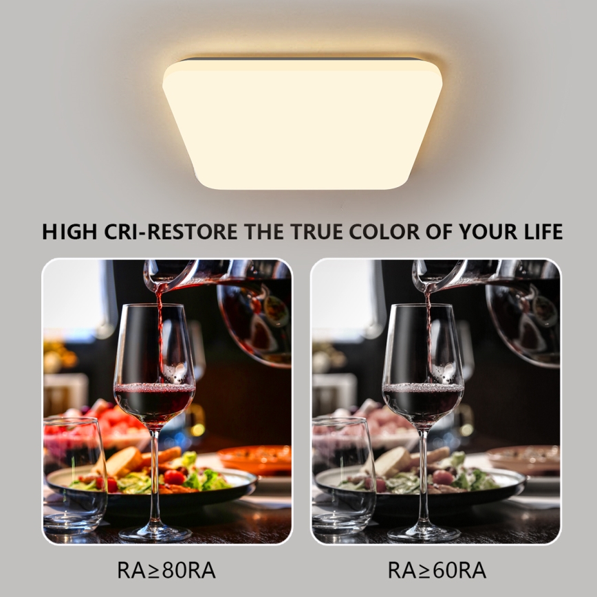 Brilagi - LED Димируем плафон SMART LED/36W/230V 2700-6500K Wi-Fi Tuya + дистанционно управление