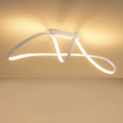 Brilagi - димируем LED плафон TWISTER LED/60W/230V 3000-6000K бял + дистанционно управление