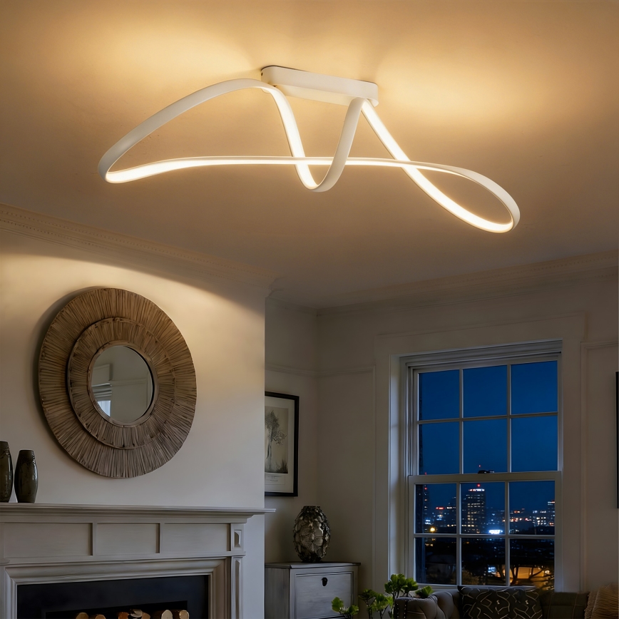 Brilagi - димируем LED плафон TWISTER LED/60W/230V 3000-6000K бял + дистанционно управление