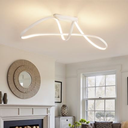 Brilagi - димируем LED плафон TWISTER LED/60W/230V 3000-6000K бял + дистанционно управление