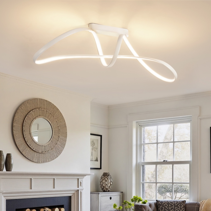 Brilagi - димируем LED плафон TWISTER LED/60W/230V 3000-6000K бял + дистанционно управление