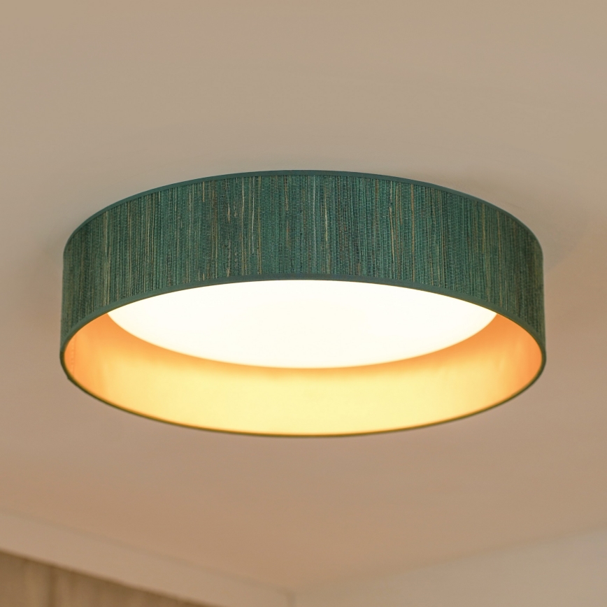 Brilagi - LED Димируем плафон VEGAS SHINE LED/24W/230V 3000/4000/6500K слама зелен/златист + дистанционно управление