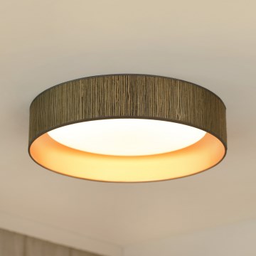 Brilagi - LED Димируем плафон VEGAS SHINE LED/24W/230V 3000/4000/6500K слама кафяв/златист + дистанционно управление