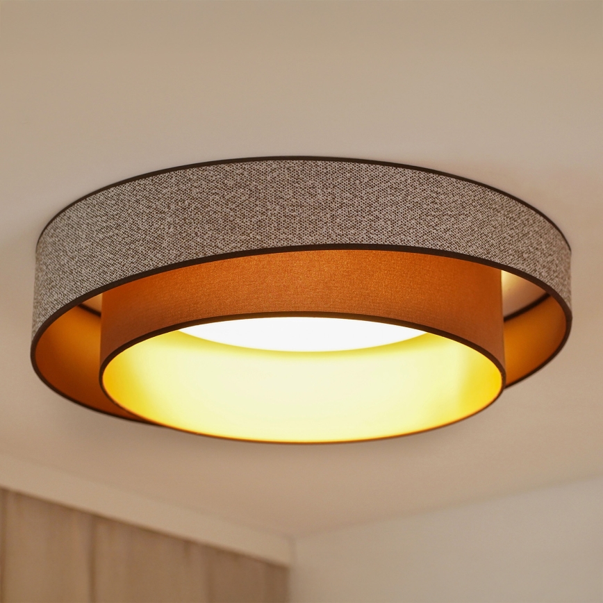 Brilagi - LED Димируем плафон VEGAS SHINE LED/24W/230V Ø 60 см 3000/4000/6500K кафяв + дистанционно управление