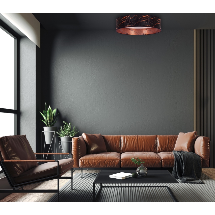 Brilagi - LED Димируем плафон VELVET SMART LED/24W/230V Ø 45 см 2700-6500K Wi-Fi Tuya черен/мед + дистанционно управление