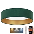 Brilagi - LED Димируем плафон VELVET SMART LED/24W/230V Ø 45 см 2700-6500K Wi-Fi Tuya зелен/златист + дистанционно управление